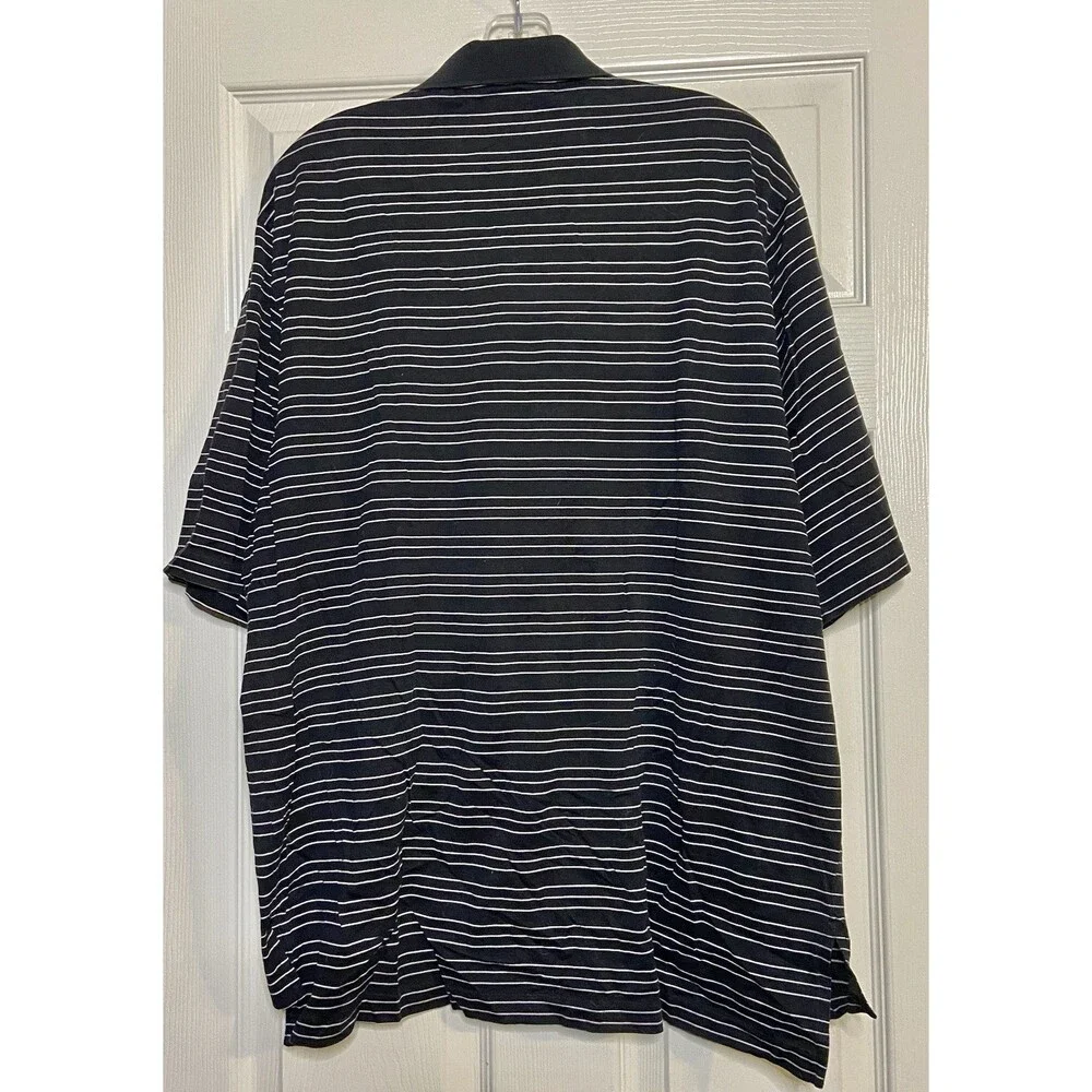 Polo Golf Ralph Lauren Polo Shirt Men's XL Black Striped Short Sleeve Pullover